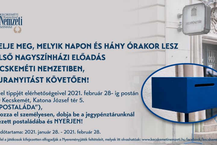 Különleges nyereményjátékot indított a Kecskeméti Nemzeti Színház!