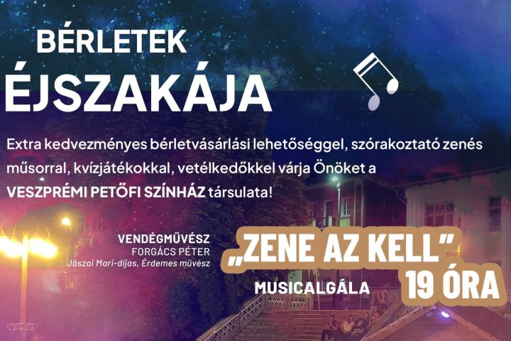 Június 2-án ismét BÉRLETEK ÉJSZAKÁJA!