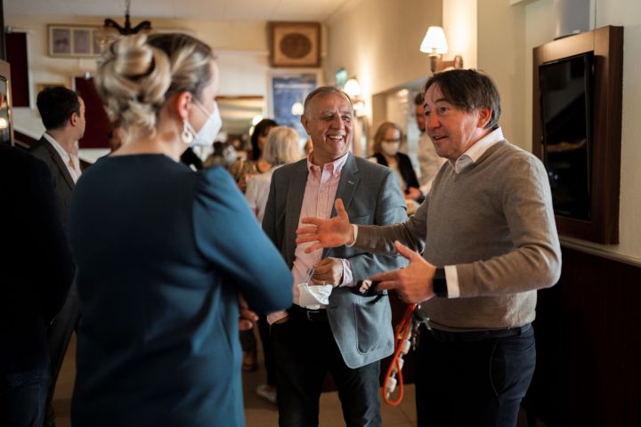 Cseke Péter és Szabó László, a Teátrumi Társaság Titkára